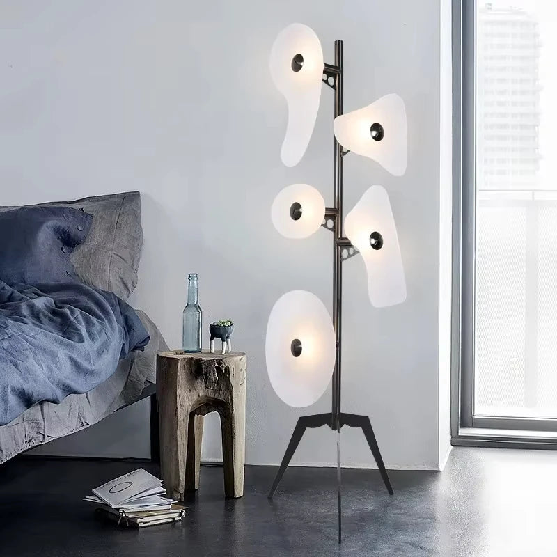 Modern Creative LED Floor Lamp - Artistic Designer Standing Light Fixture for Living Room Accent & Bedroom Bedside Decor