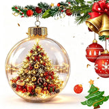 Glowing Christmas Story Ornament - Glowing Christmas Diorama Ornament, Light-Up Mini Scene With Warm LED Light, Light-Up Mini
