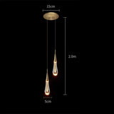 Nordic LED Pendant Lights Luxury Crystal Hanging Lamp Indoor Lighting for Home Living Dining Bed Room Kitchen Bathroom Decor