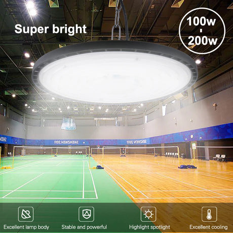 High Bay Light 100W 150W 200W UFO LED 220V 6000K Waterproof IP65 Warehouse Garage Light Super Bright Industrial Lighting