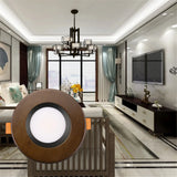 Country Decor Walnut Wooden LED Recessed Downlight (5W 110V-220V) - Solid Wood Ceiling Spotlight Fixture for Living Room, Kitchen & Loft Interior