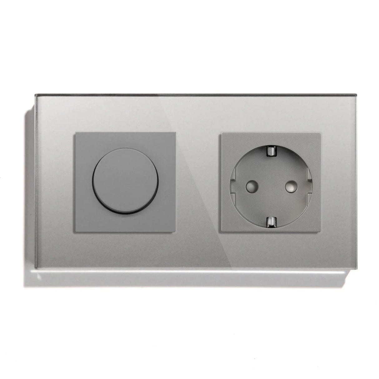 Dimmer Light Switch Rotary Knob Glass Mechanical LED Dimmable Wall Mounted Switches EU Standard Switches