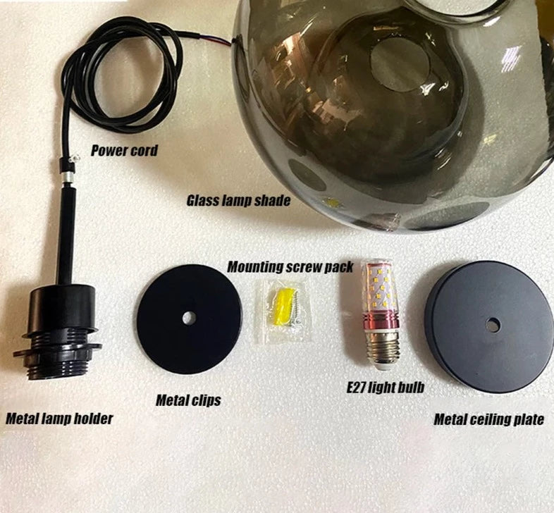 Modern Nordic Led Pendant lamp 3 Heads Iron Glass Indoor Home Decors Chandeliers Dining Room Bar Salon Hanging Lamp Fixtures