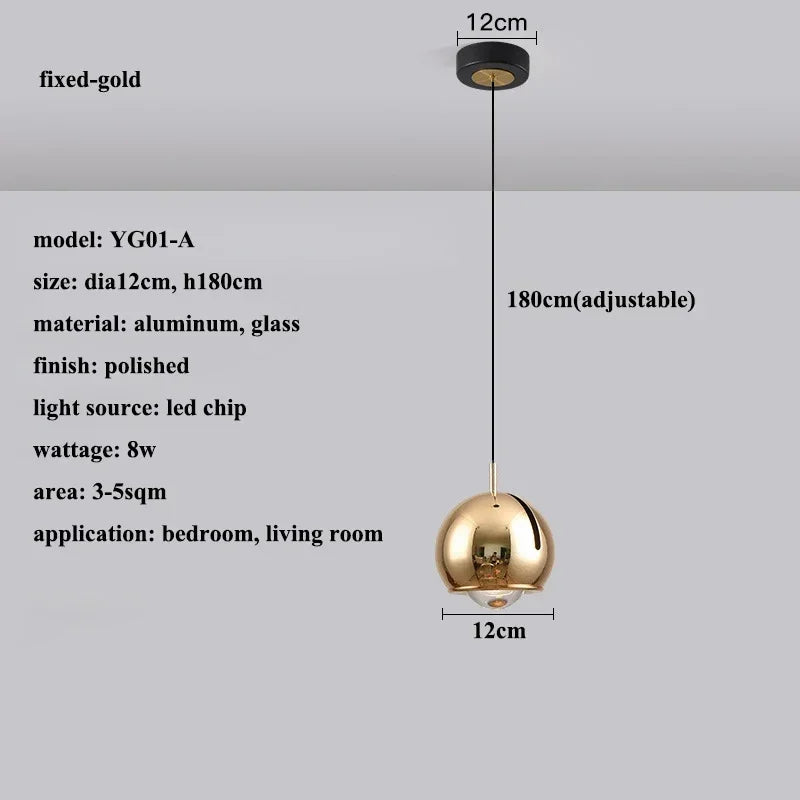 Modern Adjustable Angle LED Round Pendant Light - Stretchable Minimalist Chandelier Lamp for Bedroom Bedside, Dining & Home Decor