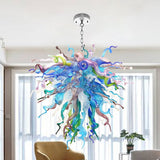 Colorful Pendant Light Italy Hand Blown Glass Chandelier Lightings LED 24Inches Home Island Light Villa Living Room Kitchen Room