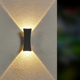 IP65 Waterproof Outdoor Aluminum Wall Light - Modern Black & White Exterior Sconce Fixture for Courtyard, Entrance, Porch & Garden