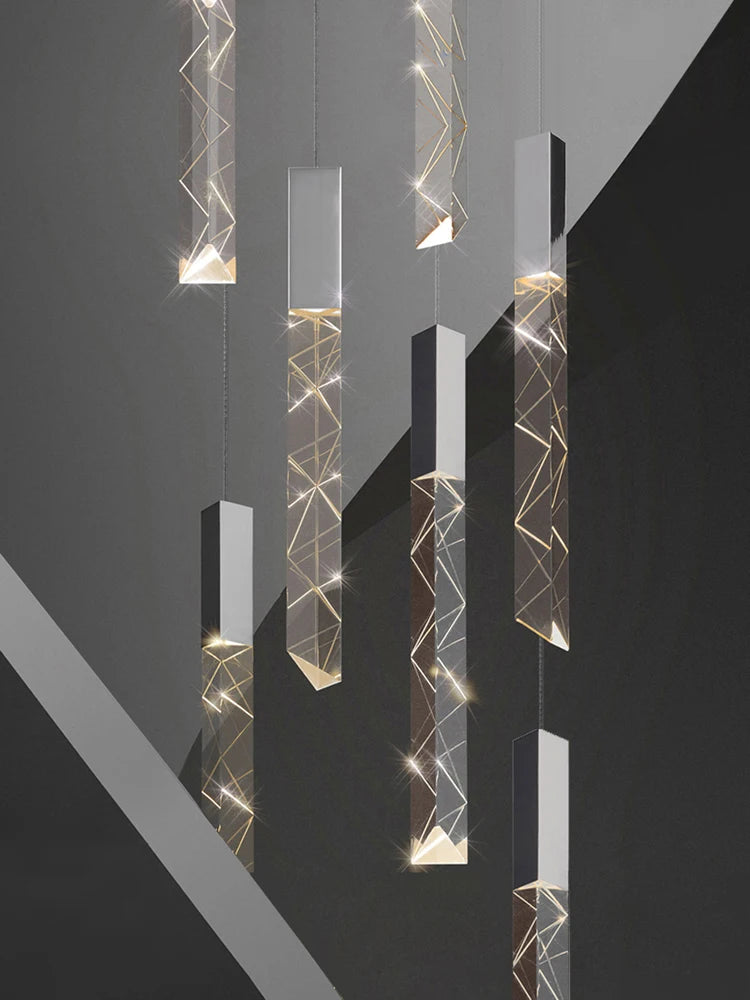 Modern Crystal Pendant Lamp - Luxury LED Hanging Light for Dining Room