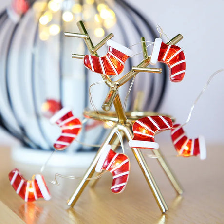 Santa Claus 2M 20LED String Lights Home Christmas Decoration Christmas Tree Ornaments 2022 Navidad Children Gifts New Year 2023