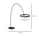 Ring Fishing LED Floor Lamp Golden Long Pole Modern Simple LED Minimalist Light Luxury Designer Vertical Table Lamps Room Decor