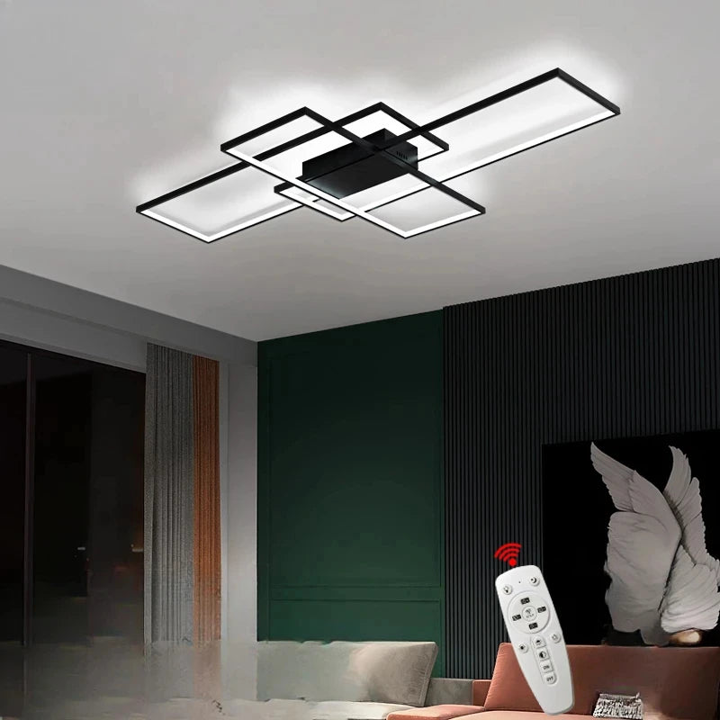 Nordic Modern Led Ceiling Lights for living room bedroom lustre led home decor Dimmable Ceiling light Black/White Ceiling Lamp