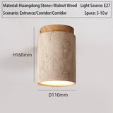 Travertine Stone LED Ceiling Lamp Aisle Corridor Light Fixture For Living Room Dining Room Bedroom Decor Chandelier Ceiling Lamp