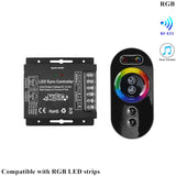 Remote Controller Touch Screen Remote Control Single color Dimmer CCT RGB RGBW RGBCCT LED strip Music Activated receiver