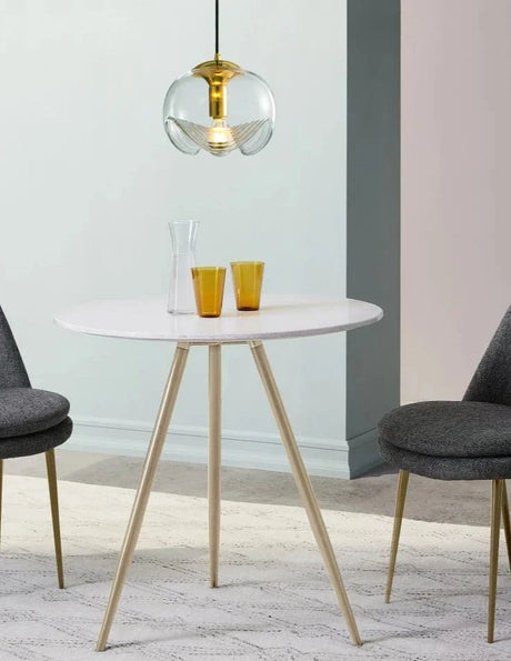 Nordic Vintage Water Wave Pattern Glass Pendant Lamp Bedside Store Restaurant Balcony Ceiling Installation Lighting Fixtures