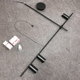 Nordic Modern Longer Chandelier Dining Table Fixtures Black Pendant Lights Restaurant Bar Kitchen Decor Living Room Hanging Lamp