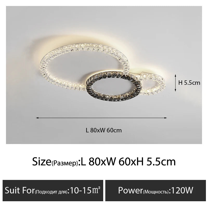 2025 New Modern Simple Light Luxury Crystal Ceiling Lights LED Chandelier Luster Indoor Lighting For Living Room Bedroom lamp