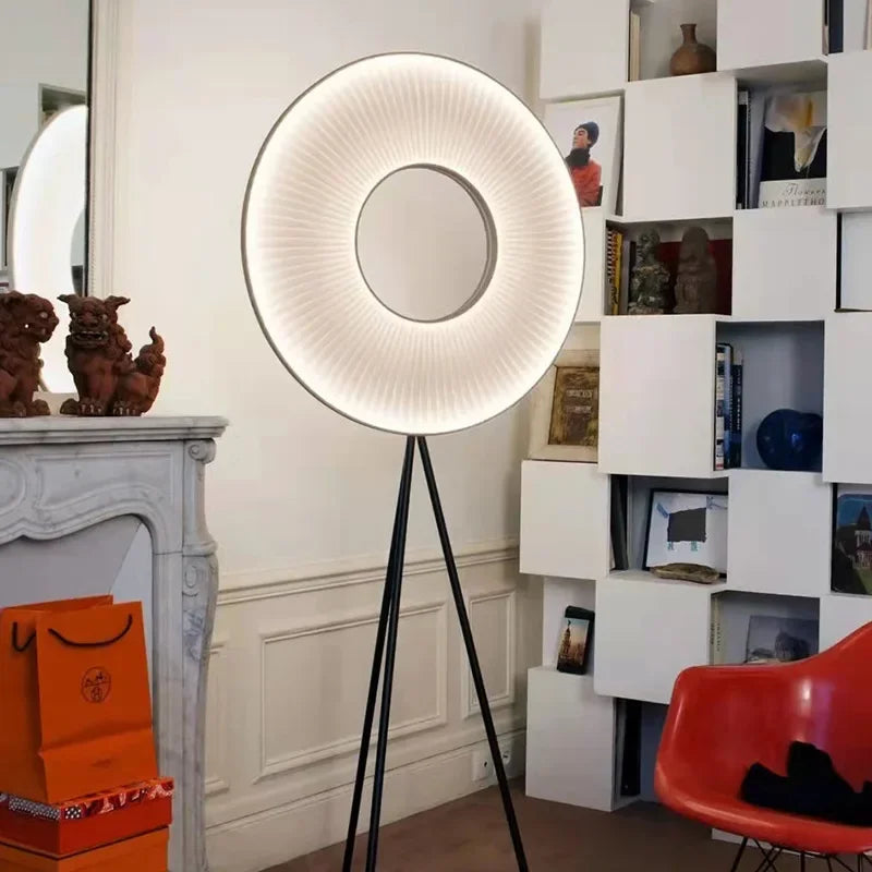 Minimaist Art Decor Floor Lamp Nordic Creative Fabric Pleats Bedside Lights Living Room Sofa Corner Home Indoor Standing Light