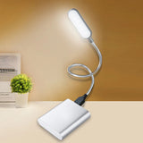 Mini 4 LED Book Lamp Portable USB Reading Night Lamp White/Warm Color Table Desk Lamp For Laptop Power Bank Notebook PC Computer