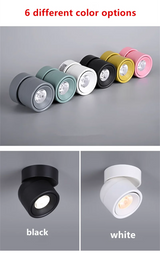 360 ° Rotatable And Foldable LED Downlights Dimmable 7W10W12W15W20W Surface Mounted Ceiling Lamp COB Spotlight AC85V-260V CRI 98