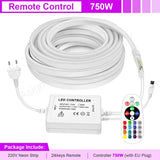 RGB Smart LED Neon Strip Light 220V - Waterproof Flexible Ribbon Tape