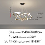 2025 New Pendant Light Lusters For Living Room Chandelier Modern Creative Circle Ring Bedroom Lamps Restaurant Ceiling Luminaire