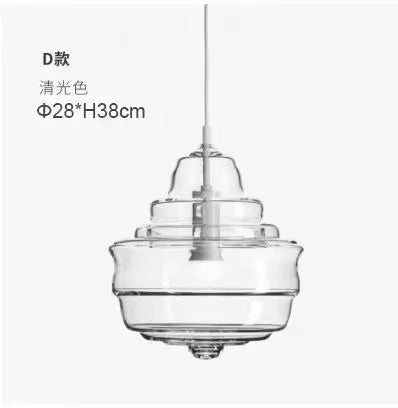 Italian Designer Industrial Water Grain Galss Glass Lamp Dining Room Hanging Lights Staircase Kitchen Island Lighting