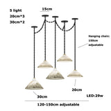 Marble Umbrella Diy Iron Chain Led 2025 Chandelier Alabaster Lustre Suspension Luminaire Lampen For Corridor Entry Way