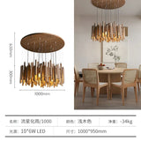 Retro Wooden Hanging Chandelier Light For Dining Living Room Farmhouse Kitchen Table Solid Wood Led Pendant Chandelier Lamp