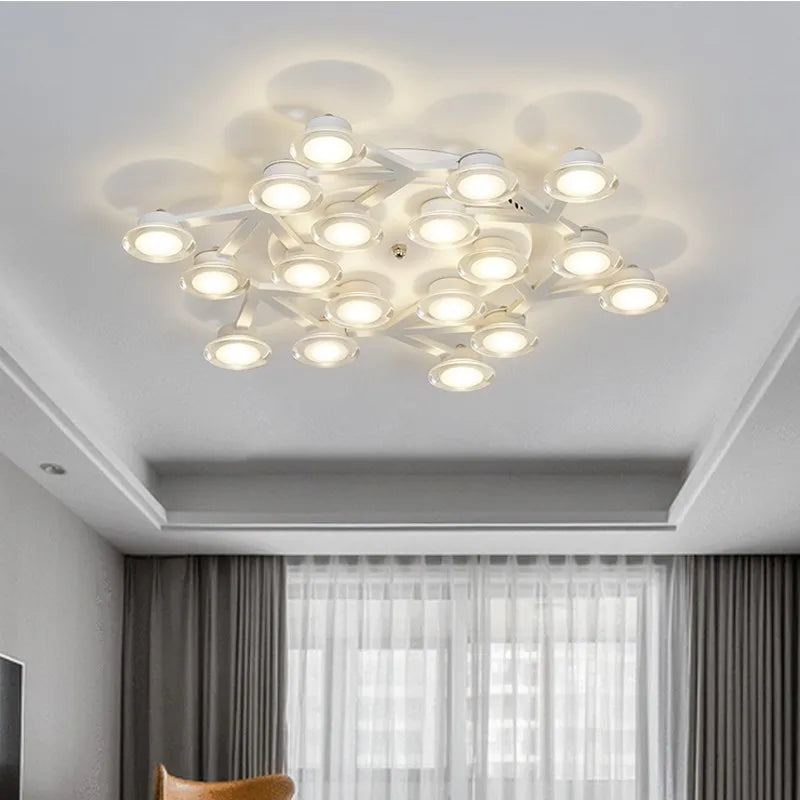 Nordic Living Room Ceiling Lights Post-modern Minimalist Bedroom And Study Lights Artistic Creativity Led Plum Blossom Lights