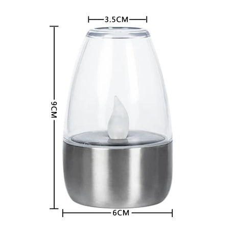 Solar lights outdoor patio LED stainless steel candle lights lawn deck decorative night lights ambient lights