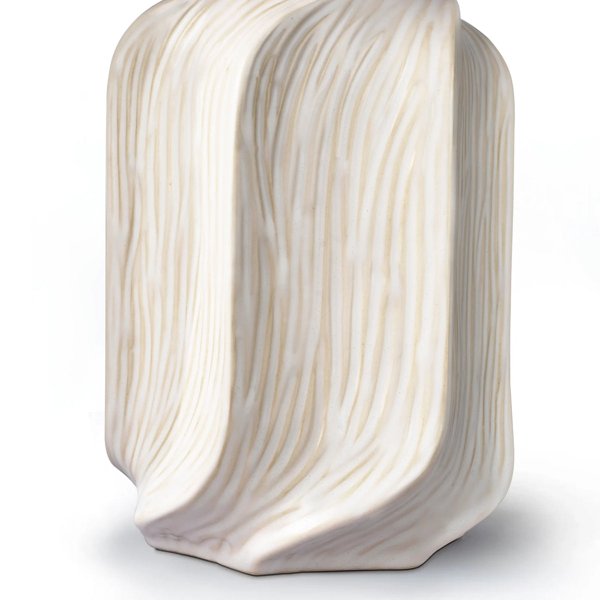 21 Inch Etched Ceramic Table Lamp With Shade, Gloss White Glaze Handcrafted Accent Lamps For Living Room, Bedroom