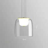 Modern Led Glass Pendant Light Bedroom Transparent Hanging Lamp Nordic Living Dining Room Lighting Kitchen Bar Suspension Lights