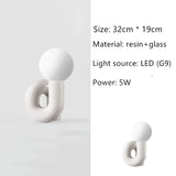 Nordic Postmodern Model Desk Lamp Hotel Children's Room Bedroom Living Room Minimalist Creative Glass Lamp Study Decoration Lamp