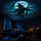 Halloween-Themed 10-Pattern Projection Ambient Night Light - Outdoor & Indoor Holiday Projector Lamp for Festive Home Decor