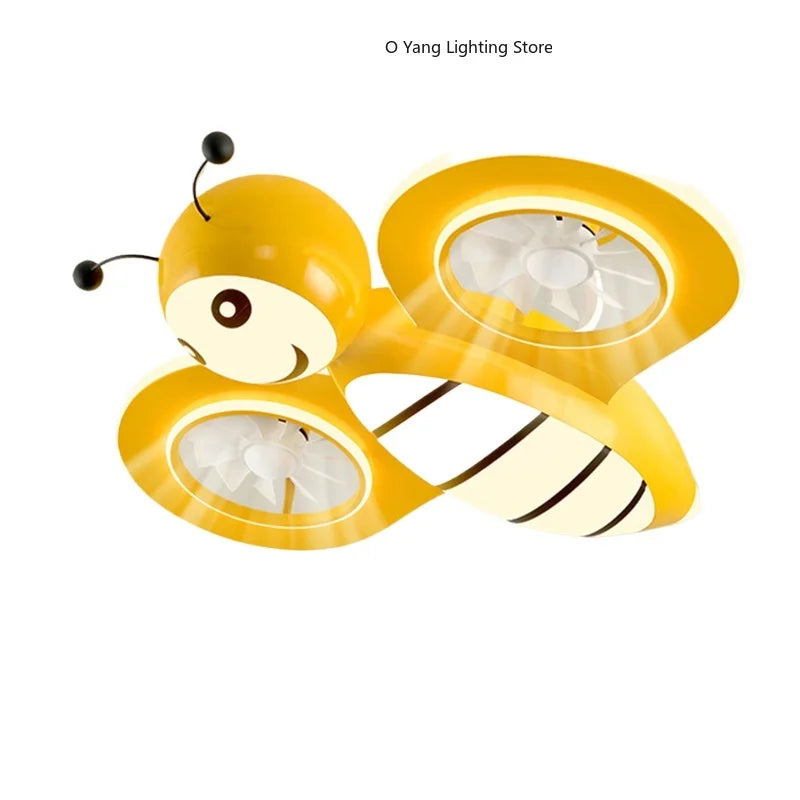 New Ceiling Fan Lights, Children's Bedroom Dining Room Ceiling Fan Lights, Ceiling Lights with Led Lights Indoor Lighting