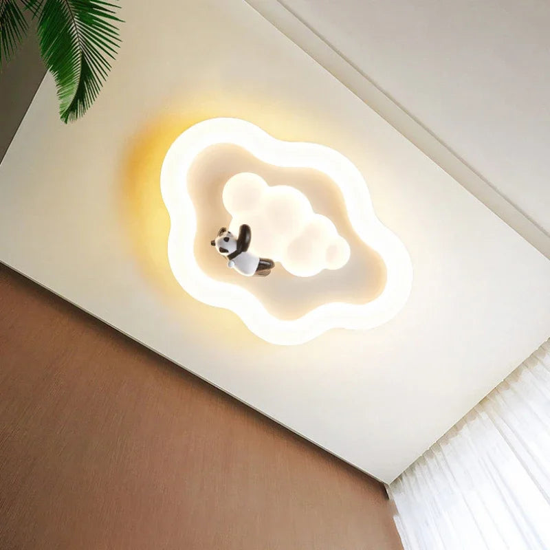 Modern Cream Style Nursery Decor Boy Girl Bedroom Ceiling Lamps Cloud Light LED Children's Room Baby Room Ceiling Lights