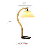 Nordic Creative Natural Wood Walnut Pleated LED Floor Lamp Living Room Bedroom Study Reading Light Indoor Decor Lighting Fixture