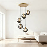 Italian Designer LED Glass Ball Chandelier Ceiling Light for Dining Room Living Room Bedroom - Home Decorative Lighting
