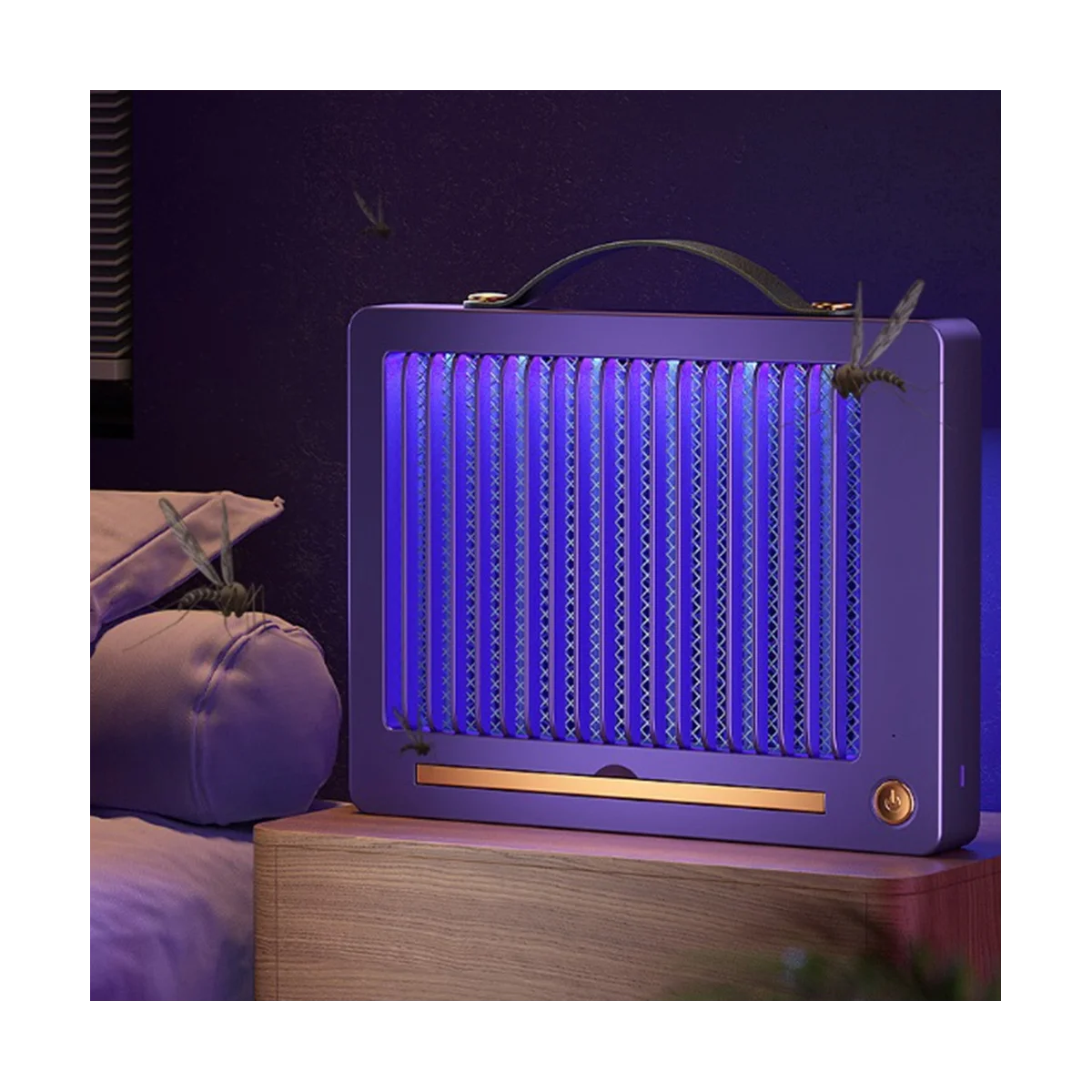 Indoor Electric Bug Zapper, 2000MAh Powerful Fly Bug Zapper Light for Moths, Fruit Flies, Garage Bug Catch/Eliminator