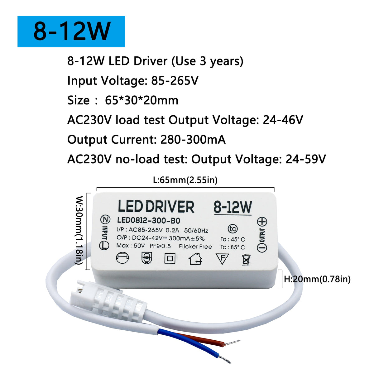 LED Driver 300mA 1-3w 4-7w 8-12w 12-18w 18-25w 25-36w LED Constant Current Driver Power Unit Supply For LED Bulb Transformers