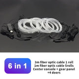 Car Interior RGB LED Atmosphere Light Strip USB Fiber Optic Neon Invisible Ambient Lamp Center Console Door Decoration Trim