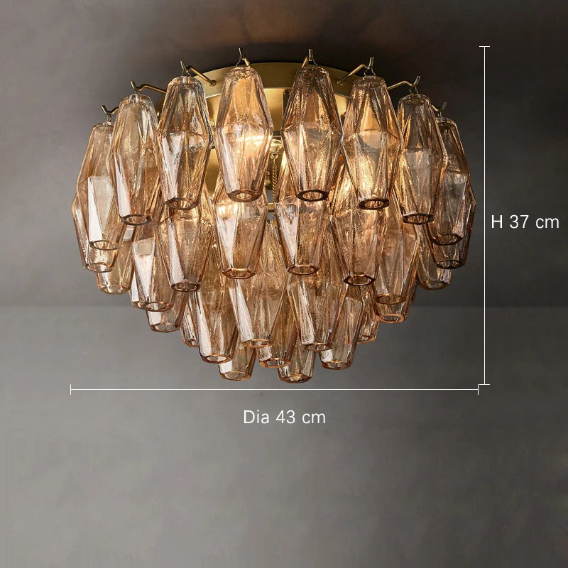 2025 Contemporary Glass Pendant Lamp Round Rectangle Chandelier Silver Black Finish Adjustable Ceiling Light Villa