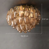 2025 Contemporary Glass Pendant Lamp Round Rectangle Chandelier Silver Black Finish Adjustable Ceiling Light Villa