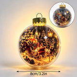 Glowing Christmas Snow Globe Christmas Decorations 2026 Xmas Tree Santa Christmas Bell Christmas Accessories Navidad Gifts