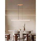 Trendy Home Decoration Round Linear Natural Stone Chandelier Lighting Lustre Para Sala Estar Hanging Lamps For Dinning Room