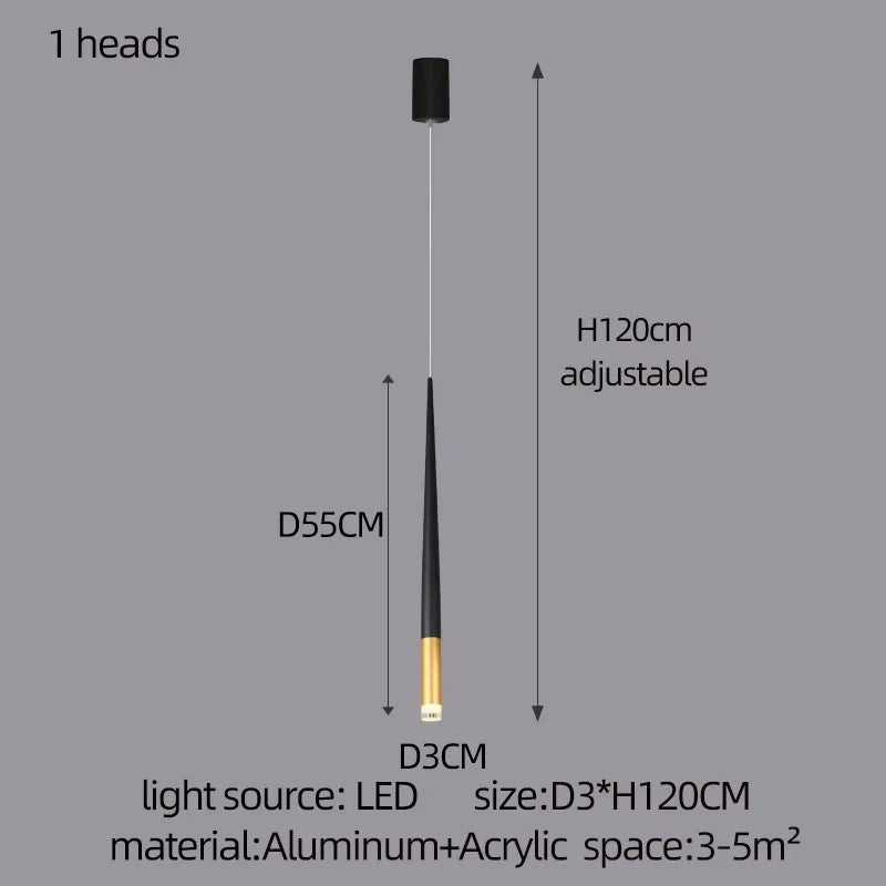 Modern Luxury Chandelier Nordic Ceiling Light Living Room Duplex Attic Long Pendant Light Villa Staircase LED Hanging Lamps