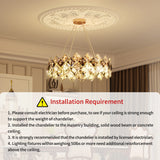 Luxury Crystal Chandelier Shining Ceiling Light Pendant Lamp Hanging Hallway Living Room