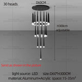 Modern Long Stairs Chandelier Living Room Attic Ceiling Light Home Decoration Pendent Lamp Dining Room Decoration Pendant Light