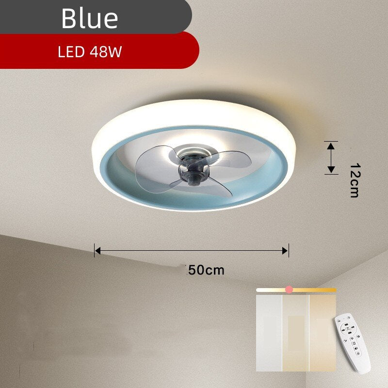 Ceiling Fan With Light And Remote Control Fanstira LED Lamp Small Decorative Fans Cooler Decoration For Bedroom Home Appliance