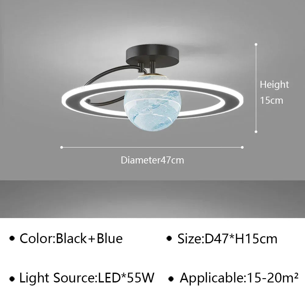 Modern Planet LED Ceiling Lights Lovely Crown Star Chandelier for Living Dining Room Kid's Bedroom Home Decoration Lamps Lustre