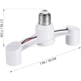 E27 Light Socket Splitter Adapter (2-in-1 Dual Head) - E27 Screw Lamp Base Extender & Converter Bulb Holder